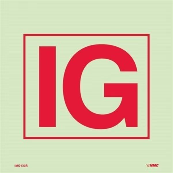 Symbol Inert Gas Installation Imo Label, IMO133R, Nmc, Mfr#: IMO133R